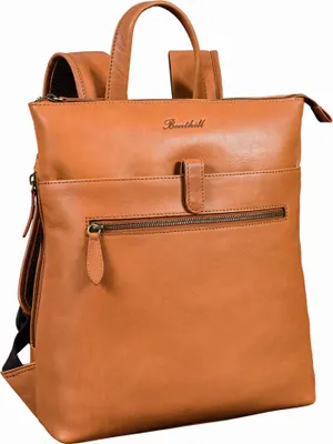 Produktbild von Benthill Rucksack Echt Leder | Kurierrucksack aus hochwertigem Rindsleder | Damen & Herren Fahrradrucksack Trekkingrucksack | Lederrucksack