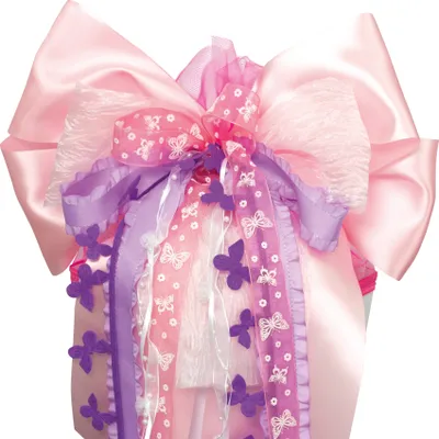 Produktbild von ROTH XXL Schultütenschleife Fluffy Butterfly - fertig gebunden ca. 63 x 32 cm - Schulanfang-Schleife