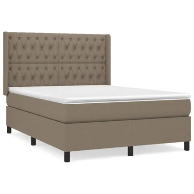 Produktbild von Boxspringbett mit Matratze Taupe 140x190 cm Stoff
