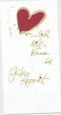 Produktbild von 1000x Motivservietten "Herzlich willkommen und Guten Appetit" 33x33cm