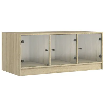 Produktbild von Couchtisch mit Glastüren Sonoma-Eiche 102x50x42 cm