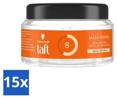 Obrázok produktu pre 15 kusov gélu Taft Men Power Gel Maxx Power 8 - 250 ml - výhodný balík