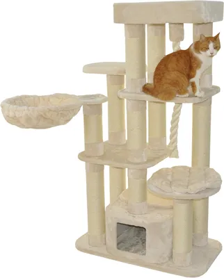 Image de Arbre à chat - Arbre à chat robuste - Arbre à chat pour chats - Griffoir pour chats - Meuble pour chats - Surface de repos extra large - Sisal et bois robustes