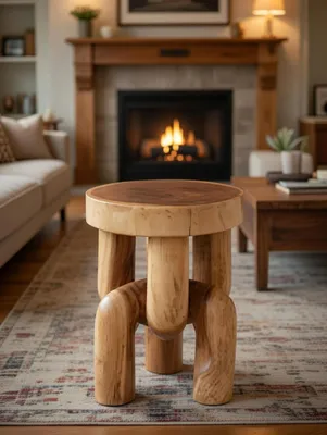 Image de Table d'appoint moderne en bois pour le salon et les petites pièces