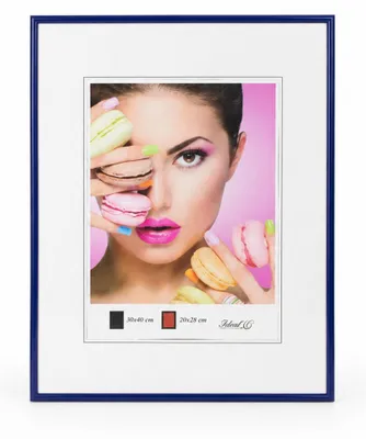 Produktbild von Photo Style Kunststoff Bilderrahmen Fotorahmen Wanddeko Collage Foto Poster - Farbe: Blau | Format: 30x40