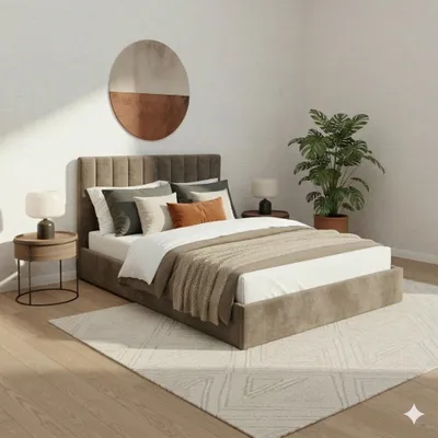 Produktbild von FurMeb24 Polsterbett POSO 1 - 180 x 200 cm - mit Matratze - Stoff Riviera 16