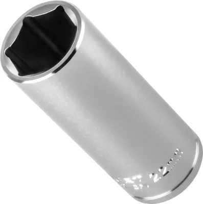 Produktbild von 22mm, Steck-Schlüssel Einsatz Lang 78mm | Steck-Nuss Lang, GRÖßEN: 8-32mm | Sechskantschlüssel, Innensechskant 1/2 Zoll, Chrom-Vanadium Stahl