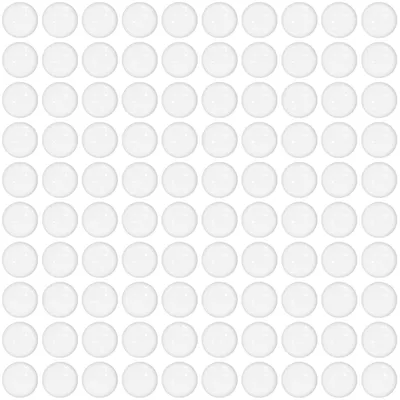 Produktbild von 100 Stück transparente, selbstklebende Türstopper zur Wandmontage, transparente Türstopper zur Wandmontage, Türstopperdämpfer (weiß)
