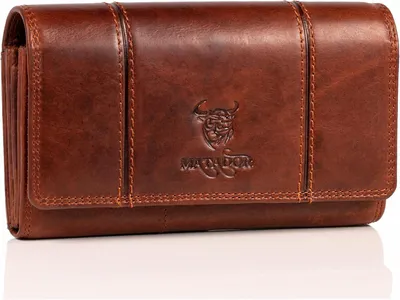 Produktbild von XL Damen Portemonnaie Groß aus Leder, Karten Geldbörse mit 16 Kartenfächern, XXL Münzfach, RFID Schutz, Luxus Brieftasche mit Geschenkbox, geräumig