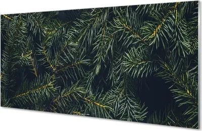 Produktbild von Glasbilder 120x60 Wandkunst Weihnachtsbaum Zweige