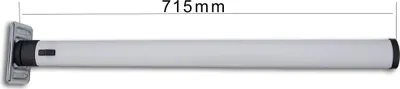 Immagine prodotto di Gamba del tavolo Fawo gamba d'appoggio pieghevole - tubo ovale in alluminio, grigio chiaro RAL 7035, 715 mm