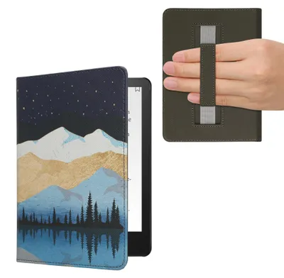 Produktbild von kwmobile Klapphülle kompatibel mit Amazon Kindle Paperwhite 11. Generation 2021 Hülle - Flipcase für Kindle Paperwhite Hülle mit Handschlaufe -