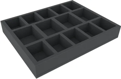 Produktbild von 50 mm Schaumstoffeinlage mit 14 Fächern für Miniaturen, 28 mm