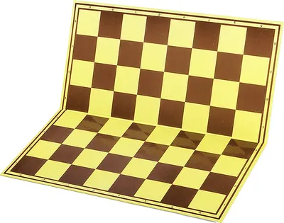 Produktbild von Turnierschachbrett / Damebrett, 100 Felder, gelb/braun, abwaschbare Oberfläche