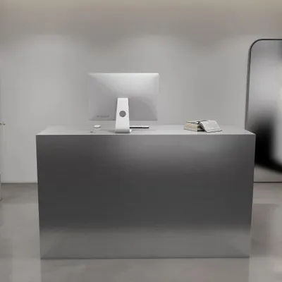 Produktbild von Bartheke, Kassentheke, Edelstahl-Bartheke, Metall-Bartheke, minimalistische Metall-Bartheke150*50cm/BuXiuGangBT150/