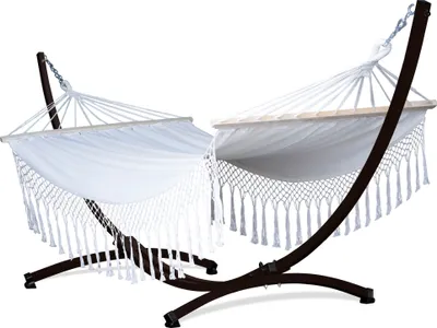 Obrázok produktu pre Potenza Hojdacia sieť s rámom Dvojitá hojdacia sieť s tyčou 220x160 cm I Rám 220kg