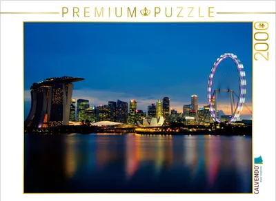 Produktbild von CALVENDO Puzzle Singapur Stadt der Skylines 2000 Teile Puzzle quer | 2000 pieces, finished size 35.4 × 26.4 in (90 × 67 cm) | Photo puzzle for happy hours