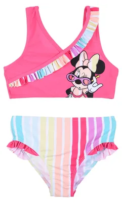 Produktbild von Disney Minnie Mouse Mädchen Bikini, Regenbogen Zweiteiliger Badeanzug, Sommer Ba
