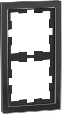 Produktbild von Merten MEG4020-6503 D-Life Glas Rahmen, 2fach, Onyxschwarz