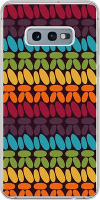 Produktbild von MuchoWow® Handyhülle Schutzhülle Hülle für Telefoonhoesje Samsung Galaxy S10e Häkelmuster - Retro - Regenbogen Silikon Softcase Handy Hülle - Handy