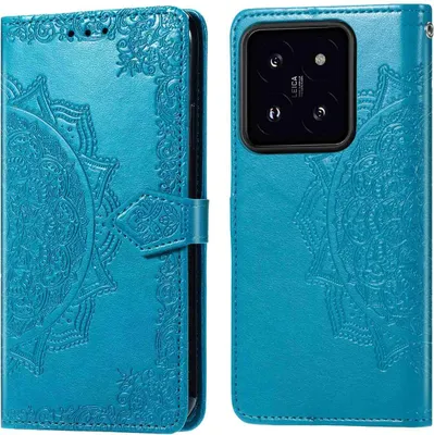 Zdjęcie produktu dla imoshion Mandala Bookcase dla Xiaomi 14T - turkusowy