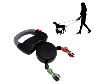 Produktbild von Doppelte Einziehbare Hundeleine für Spaziergänge mit Hunden