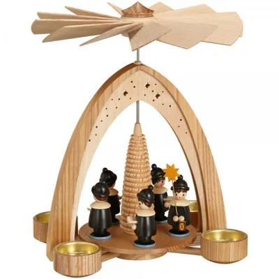 Produktbild von Tischpyramide Kurrende natur BxHxT 21,5x28x21,5cm NEU