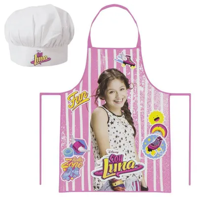 Zdjęcie produktu dla Fartuch dziewczęcy Soy Luna z czapką kucharską