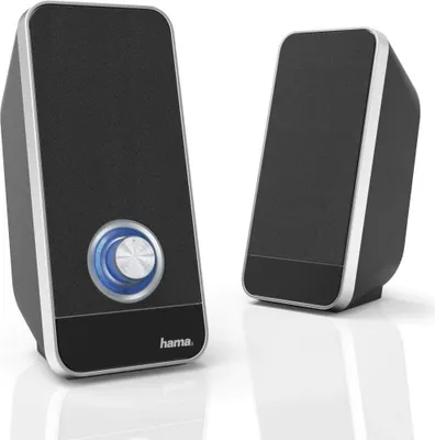 Produktbild von Hama Sonic LS-206, 2.0 Kanäle, 6 W, 50 - 20000 Hz, 4 Ohm, Schwarz, Silber