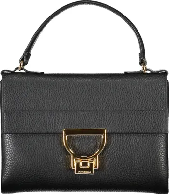 Produktbild von Elegante schwarze Damen-Handtasche mit Henkel und abnehmbarem Riemen