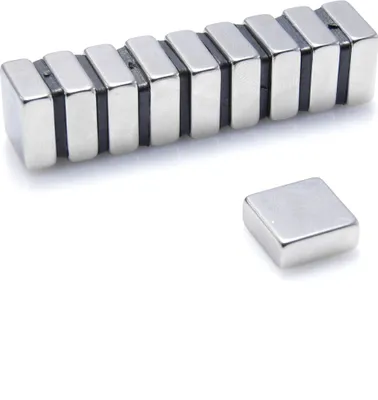 Immagine prodotto di Magneti al neodimio 12,5 x 12,5 x 5 mm N38 in blocco - 1 pezzo, estremamente forti, lavagne magnetiche, frigoriferi, lavagne bianche, fai da te