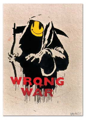 Zdjęcie produktu dla Giallobus - Niewłaściwa wojna - Banksy - 70D x 100S cm - Obraz - Szkło akrylowe