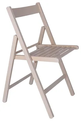 Klappstuhl aus Buchenholz, 43x46x79 cm, weiß, klappbar