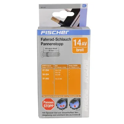 Produktbild von Fahrradschlauch pannensicher 14'' Auto-Ventil, mittel