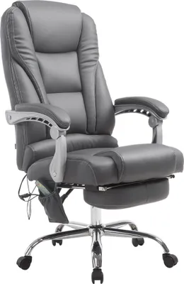 Produktbild von CLP Bürostuhl Pacific mit Massagefunktion V2 Kunstleder höhenverstellbar und drehbar grau
