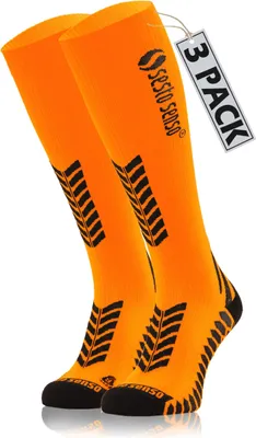 Produktbild von Sesto Senso Sportliche Kniestrümpfe Unisex Hohe Atmungsaktive Sportsocken Orange 35-38 - 3er-Pack