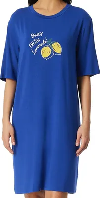 Imagen del producto de Camisón de mujer Schiesser, manga corta, 90 cm, talla 46, color azul real