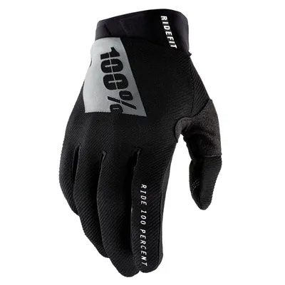 Produktbild von 100% Ridefit Fahrrad Handschuhe Farbe: Schwarz, Grösse: M