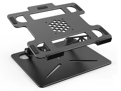 Zdjęcie produktu dla Omgoods - Składana podkładka pod laptopa z aluminium - Regulowana wysokość
