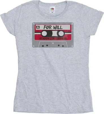 Produktbild von Netflix - "Stranger Things Cassette For Will" T-Shirt für Damen BI40153 (S) (Grau)