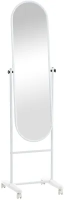 Obrázek produktu pro Stojící zrcadlo Nane Oval 317229 - 155x40x42 cm - Bílá