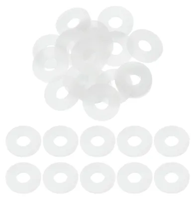 Produktbild von 20 Stück M8 Silikonringe, 8 mm Innendurchmesser, 20 mm Außendurchmesser, 2 mm dick, Dichtungsringe, O-Ring-Distanzringe, Dichtungen, Wasserhahndichtung für Kfz-Elektrik, weiß