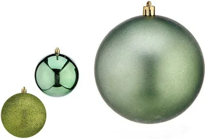 Produktbild von Kugeln de Kunststoff Weihnachten grün ø 10 cm 6 Stk.