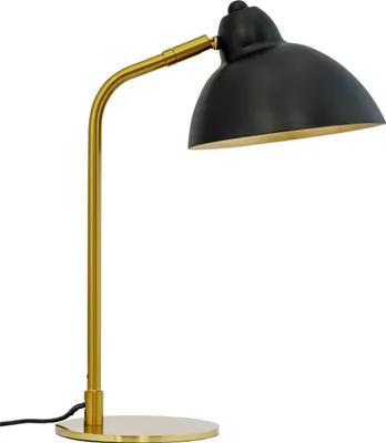Produktbild von Tischlampe, Tischleuchte, Nachttischlampe, Schreibtischlampe, LED Leselampe, Futura H40 Antik Messing/black