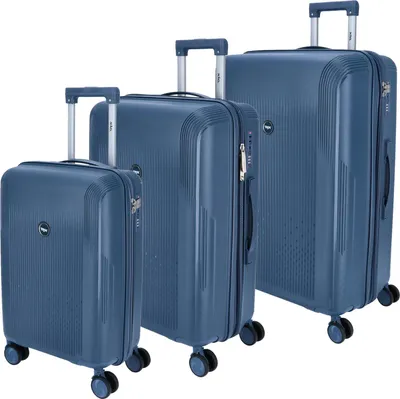 Produktbild von DYX 4 Rollen Trolley 3er Set S/M/L Palermo blau : blau Farbe vom Hersteller: blau