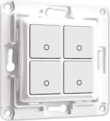 Produktbild von Shelly Wall Switch 4, Tasten, Weiß, Shelly 1, Shelly i4, Shelly 2.5, Shelly Plus Series, 80 mm, 80 mm