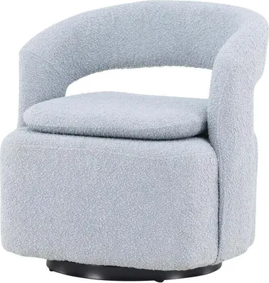 Obrázok produktu pre FURNLUX Kreslo Laurel Grey And Black 69cm / Hlavná farba: sivá / Rozmery: 69 x 72 x 75 cm