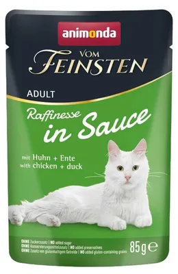 Produktbild von ANIMONDA Vom Feinsten Raffinesse in sauce Chicken with duck - nassfutter für Katzen - 85g