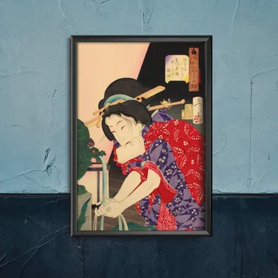 Produktbild von Poster - Canvas - Leinwand - 42 cm x 59,4 cm - Japanisch-Takehisa Yumeji