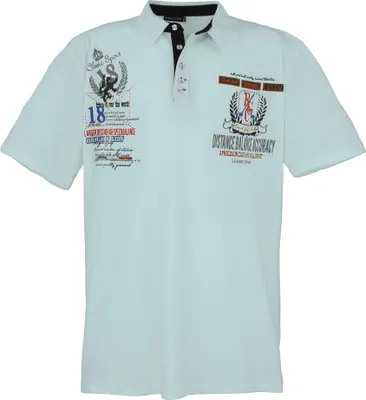 Produktbild von Übergrössen Hippes Polo-Shirt Kurzarm LAVECCHIA Mint 7XL